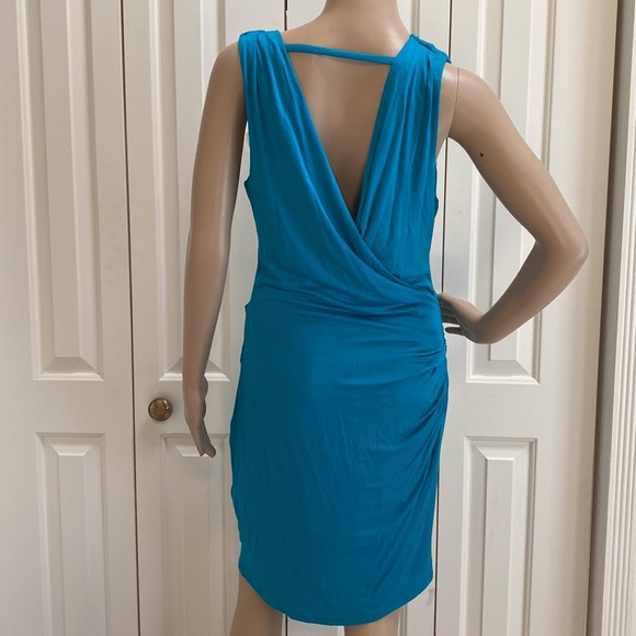 NWT RED Saks Fifth Avenue Womens M Teal Dress. So comfy and flattering. - Picture 6 of 12